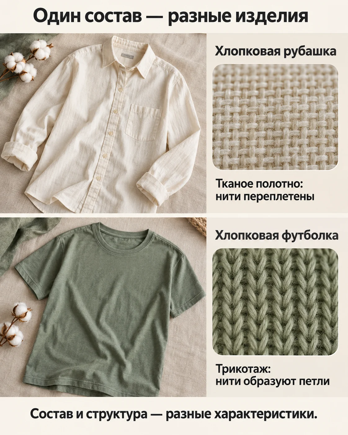 Один состав — разные изделия
