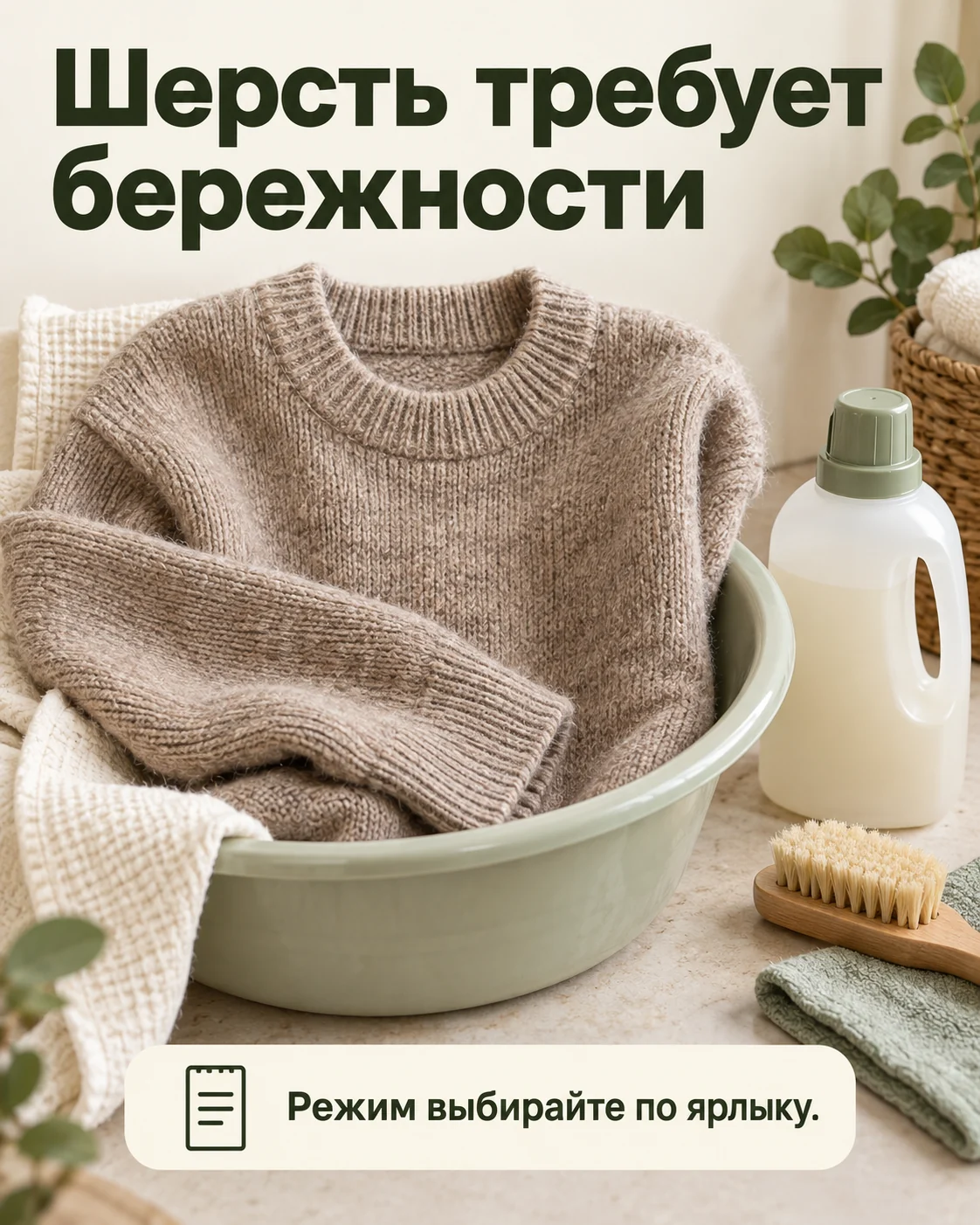 Шерсть требует бережности