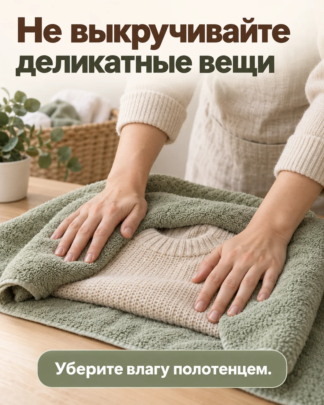 Не выкручивайте деликатные вещи