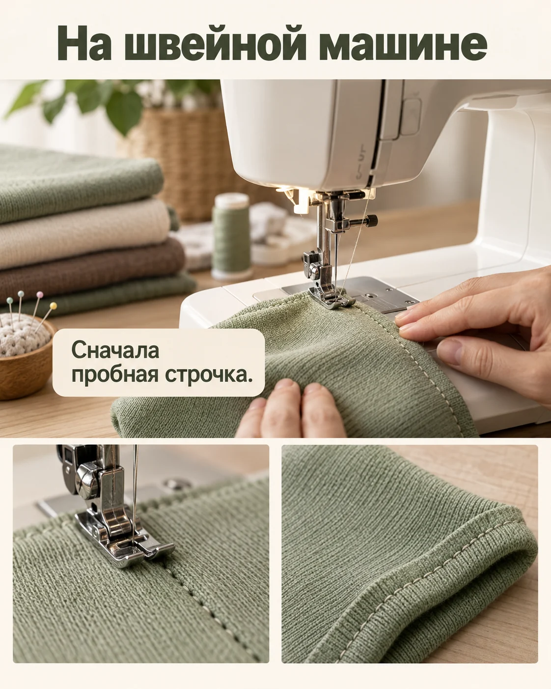 На швейной машине