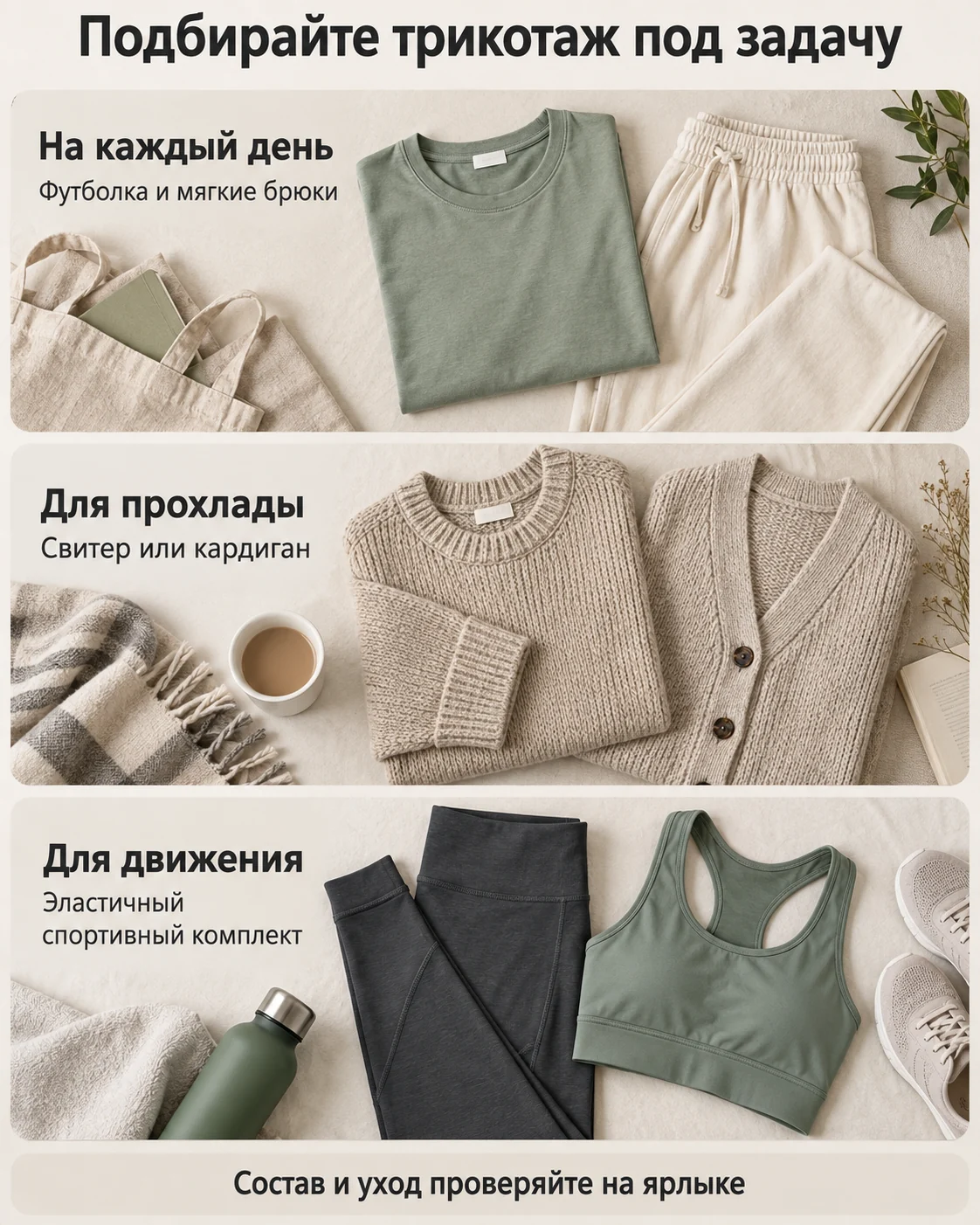 Подбирайте трикотаж под задачу