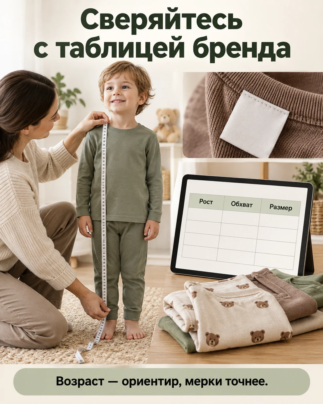 Сверяйтесь с таблицей бренда
