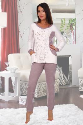 Женская пижама с брюками Какао