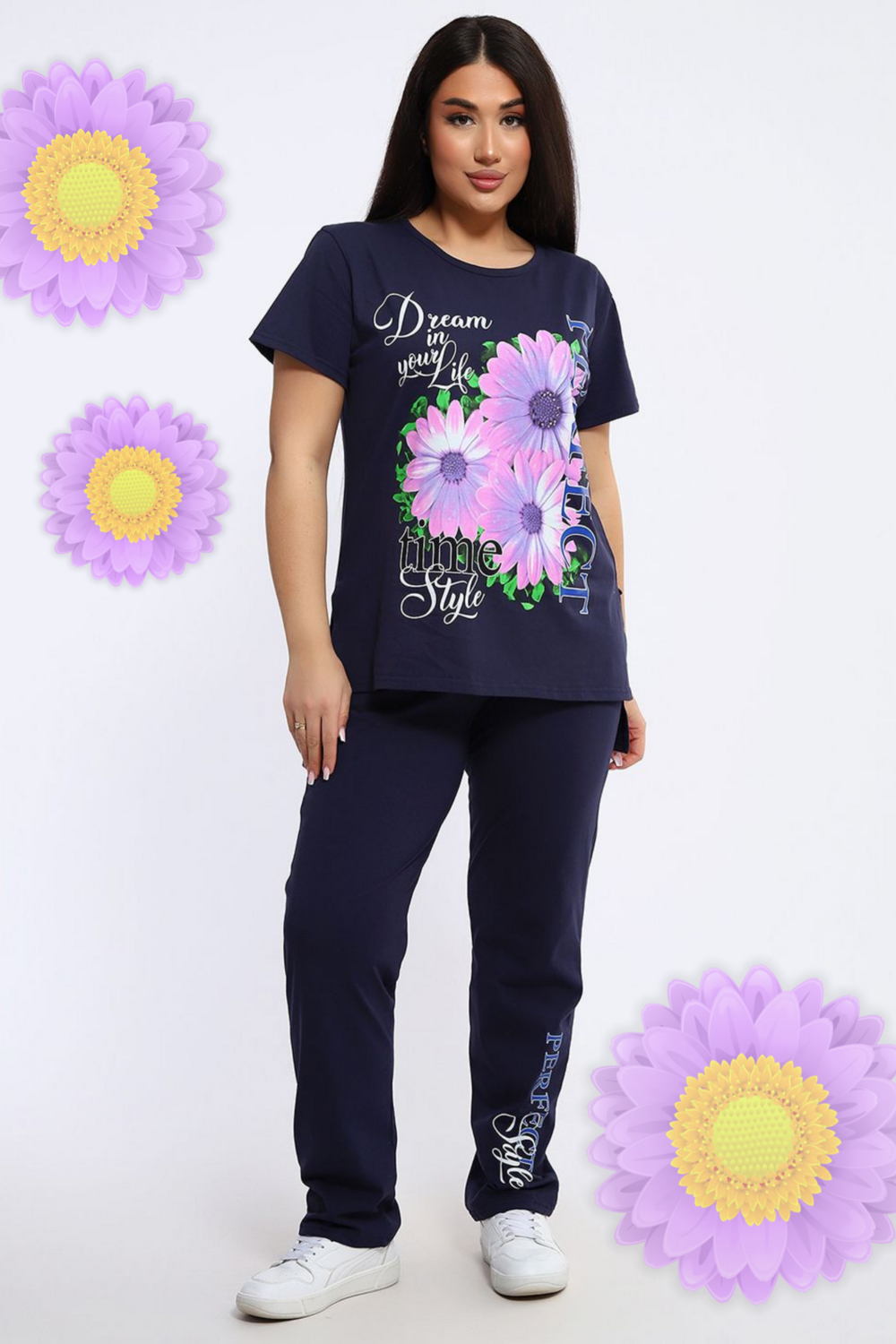 Женский костюм с брюками 646 Gerbera Style