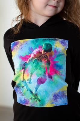 Детская толстовка Парень на скейте