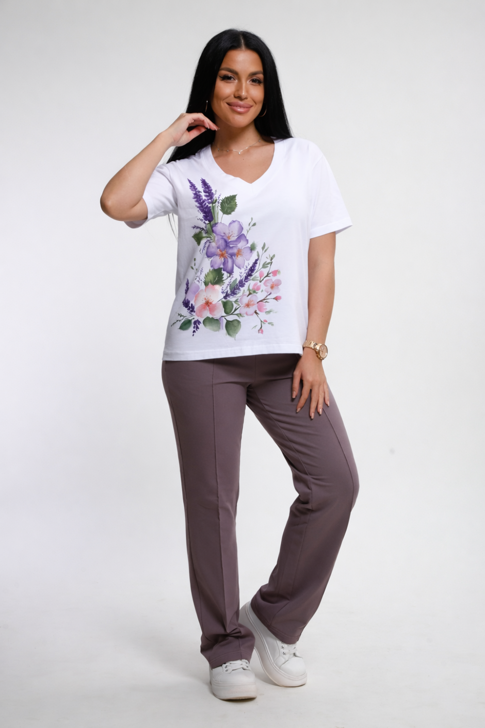 Женский костюм с брюками Весна 