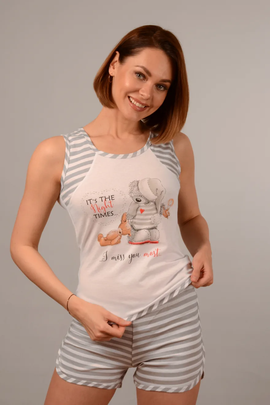 Женская пижама с шортами ТЕДДИ - 1