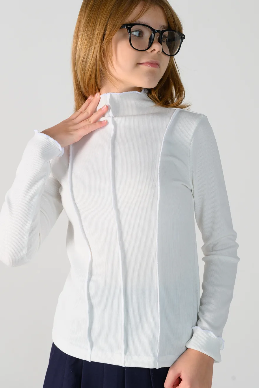 Водолазка для девочки школьная со швами ВЛ02