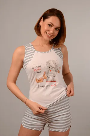 Женская пижама с шортами ТЕДДИ - 1